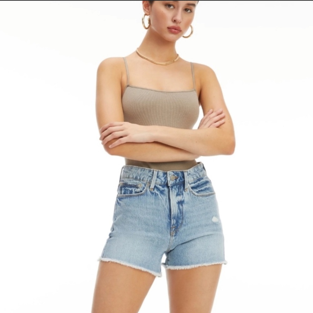 Good American The Cut Off Blue 685 Short